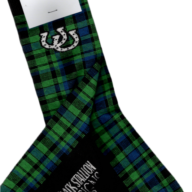 Black Stallion Designs - Plaid Horse Shoe Crew Sock