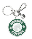 Dabble Bay Keychain - Horses & Coffee