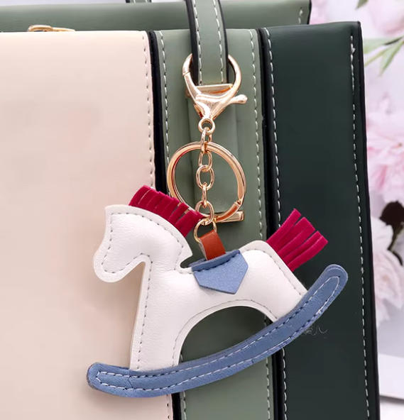 Black Stallion Designs - Leather Rocking Horse Keychain