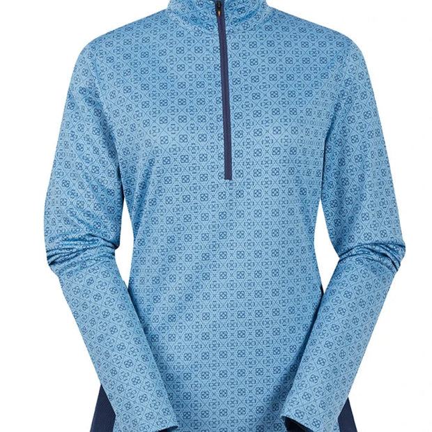 Kerrits Ice Fil Lite LS Riding Shirt - Iced Diamond Blue
