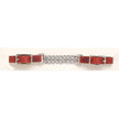 Royal King Double Chain Leather Curb Chain Brn