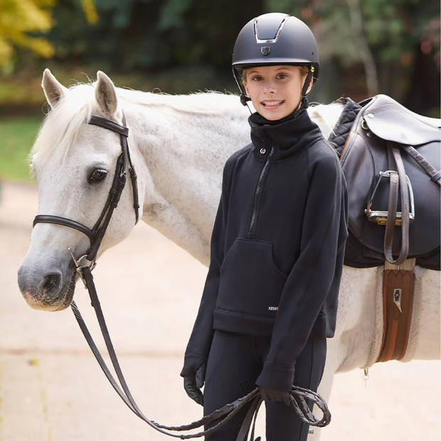 Kerrits Kids Etched Equine 1/2 Zip Sweatshirt - Black