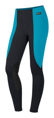 Kerrits Kids Knee Patch Performance Tights - Blk/Turq