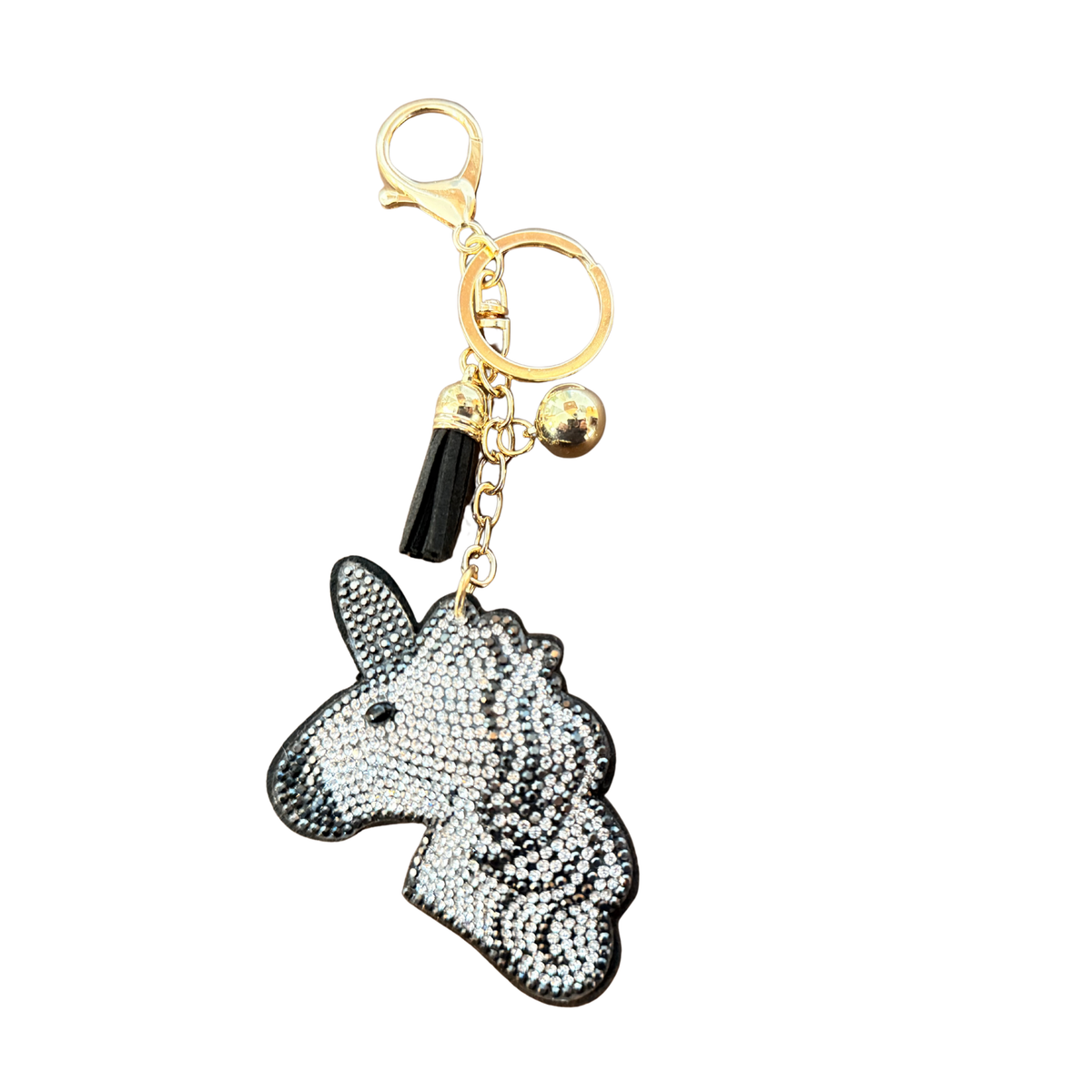 Beaded Purse Charm / Keychain with Tassels