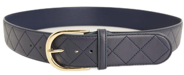 Black Stallion Designs - Black Leather Quilted Belt