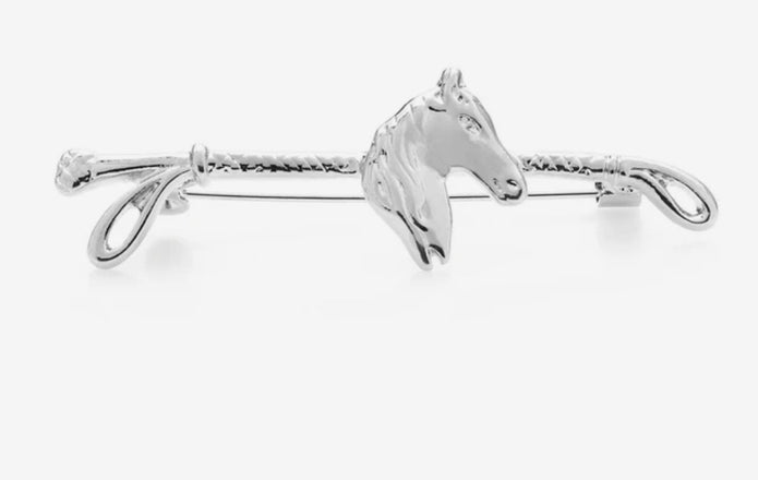 Black Stallion Horse Head Stock Pin