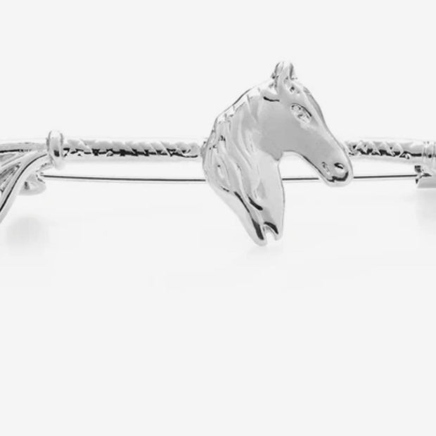 Black Stallion Horse Head Stock Pin