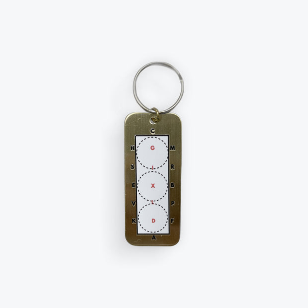 Black Stallion Designs - Brass Dressage Arena Keychain