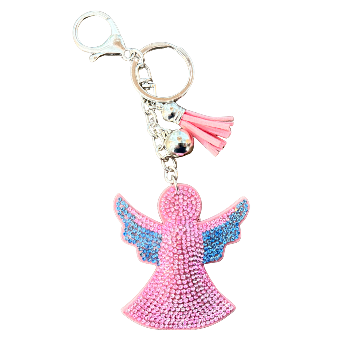 Beaded Purse Charm / Keychain with Tassels