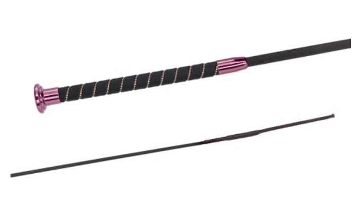 Fleck Coffee Pink Dressage Whip - 43.5” (1)