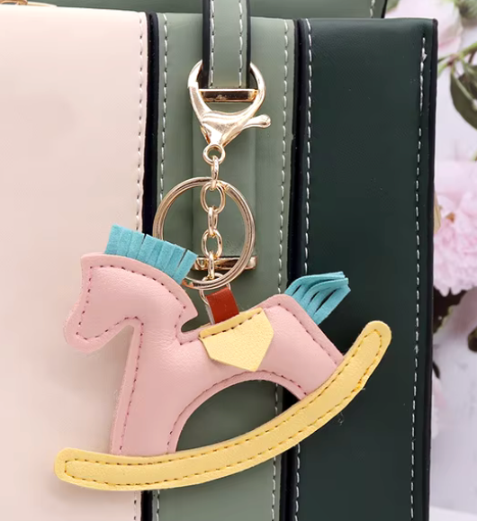 Black Stallion Designs - Leather Rocking Horse Keychain