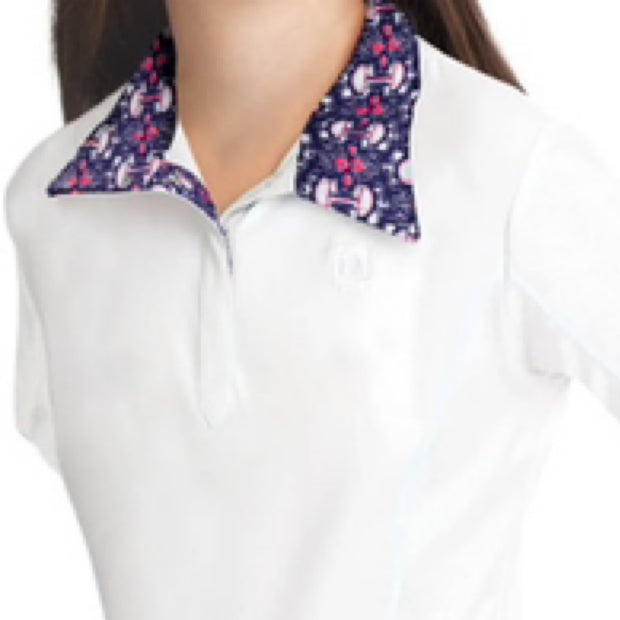 Romfh Child Sarah Short Sleeved Show Shirt - Pink Lilly Bits